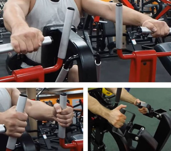 Горизонтальная тяга в тренажере хаммер, на спину, сидя. Техника Горизонтальная тяга в тренажере хаммер, на спину, сидя. Техника